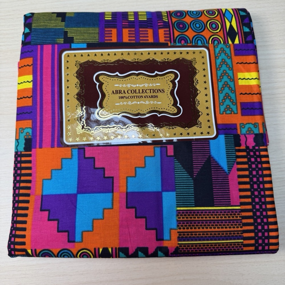 6 Yards‎ Bright African Print Fabric ABRA Collections Dress Cotton High Quality